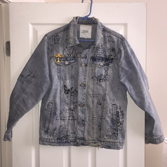 profound Aesthetic Other - Profound Aesthetic distressed denim jacket